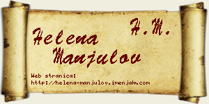 Helena Manjulov vizit kartica